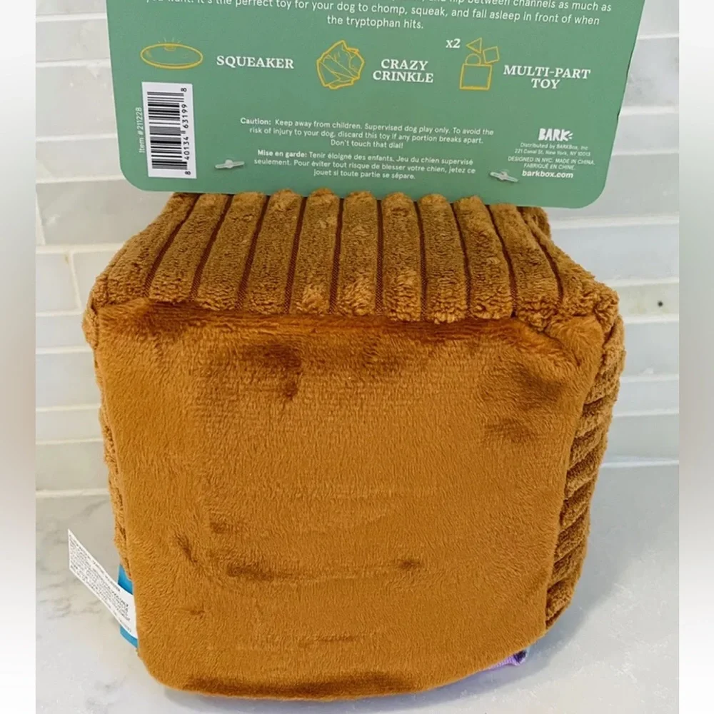 NEW Bark Box Squeak-O-Vision TV Barkbox Large Squeaker Crinkle 2 Part Dog Toy - Picture 3 of 8